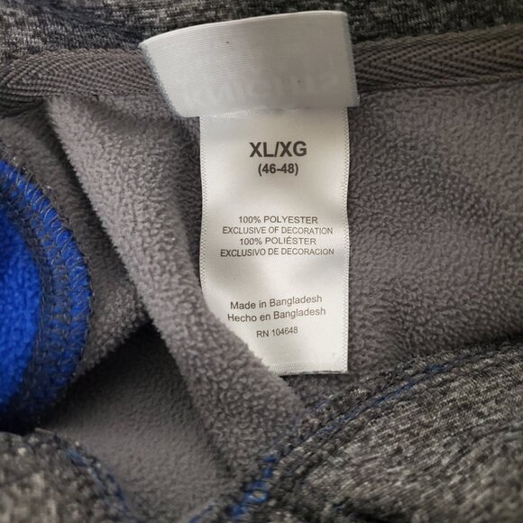 Mens NCAA Kansas Jayhawks Blue and Gray Hoodie with Logo - Size XL - Picture 5 of 6